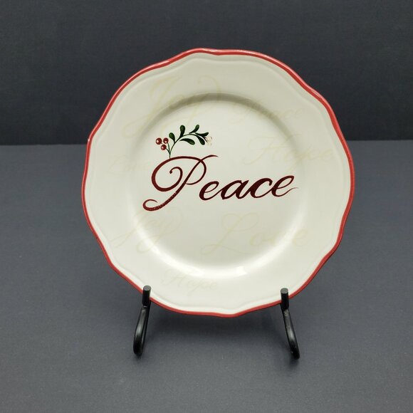Better Homes and Gardens Heritage Collection Holiday Sentiments Dessert Plates - Picture 4 of 8